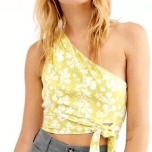 Free people one shoulder Carmen crop top xsmall